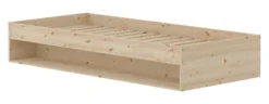 FLEXA Grow Einzelbett mit Regal 90x200 cm natur lackiert
