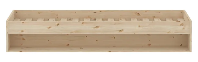FLEXA Grow Einzelbett mit Regal 90x200 cm natur lackiert