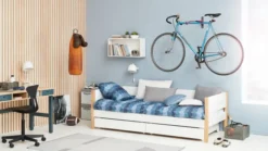 FLEXA Nor Bett 90x200cm weiß/eiche