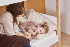 FLEXA Nor Etagenbett mit gerader Leiter weiß/eiche