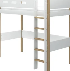 FLEXA Nor Hochbett mit senkrechter Leiter weiß/eiche