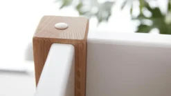 FLEXA Nor Mittelhohes Bett mit senkrechter Leiter weiß/eiche