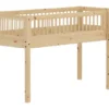 FLEXA RAW Classic Halbhohes Bett 90x200 cm mit Streben Absturzsicherung natur