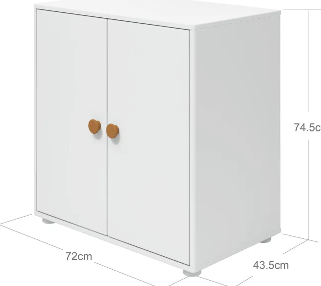FLEXA Roomie Kommode mit 2 Türen weiß/gelb Sale