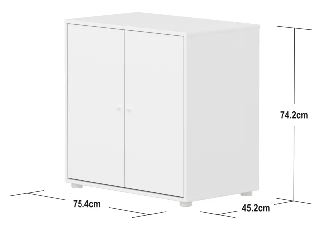 FLEXA Saga Kommode mit 2 Türen weiß