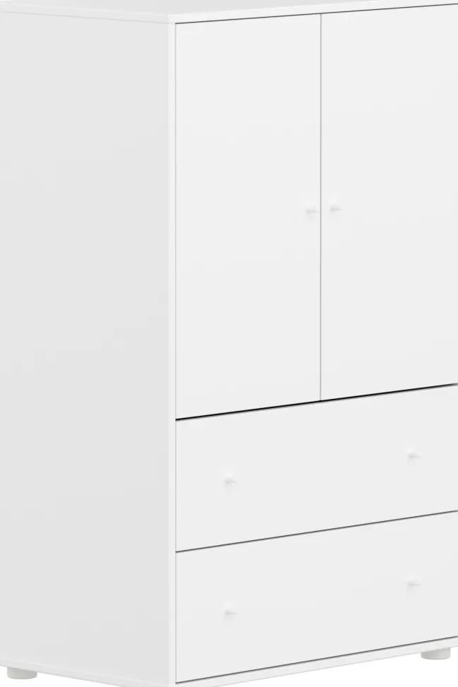 FLEXA Saga Schrank mit 2 Türen und 2 Schubladen weiß