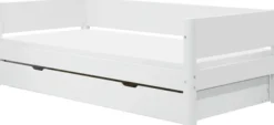 FLEXA White Einzelbett 90x200cm mit Gästebett hochklappbar weiß