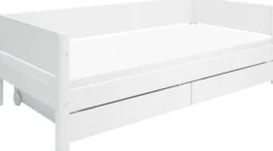 FLEXA White Einzelbett 90x200cm mit zwei Schubladen weiß