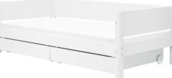 FLEXA White Einzelbett 90x200cm mit zwei Schubladen weiß