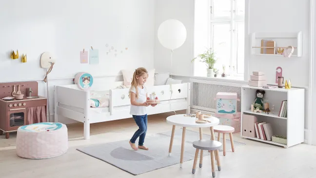 FLEXA White Einzelbett 90x200cm weiß