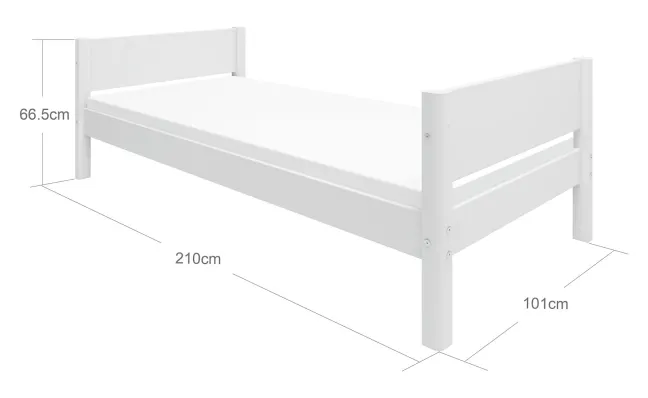 FLEXA White Einzelbett 90x200cm weiß