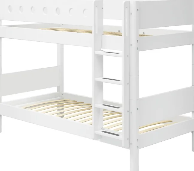 FLEXA White Etagenbett mit senkrechter Leiter weiß