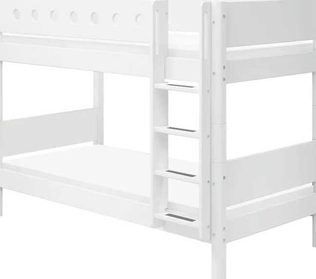 FLEXA White Etagenbett mit senkrechter Leiter weiß