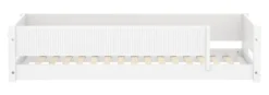 FLEXA White Montessori Bett 90x200cm mit 3/4 Rillen Abturzsicherung weiß