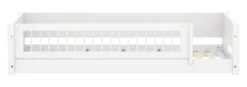 FLEXA White Montessori Bett 90x200cm mit 3/4 Streben Absturzsicherung weiß