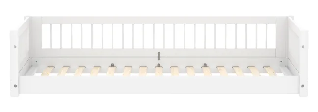 FLEXA White Montessori Bett 90x200cm mit Streben weiß