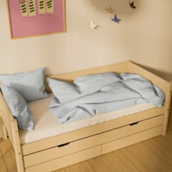 FLEXA White Sand Einzelbett 90x200cm mit Gästebett u. zwei Schubladen sand
