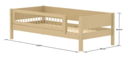 FLEXA White Sand Tagesbett mit Streben Absturzsicherung sand