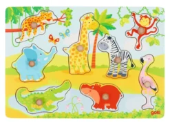 Goki Steckpuzzle Afrikanische Tierkinder