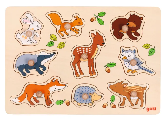 Goki Steckpuzzle Waldtiere