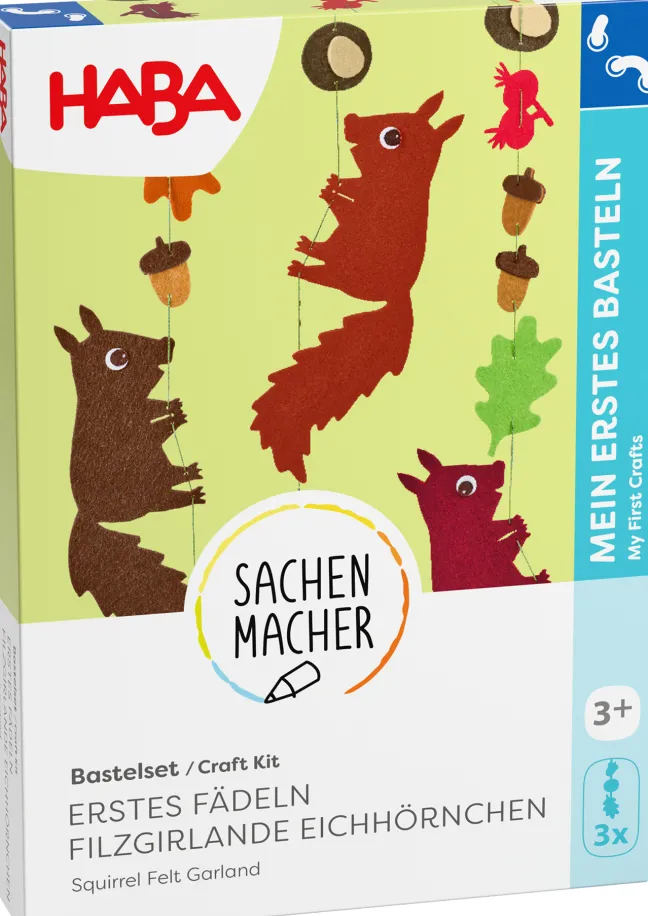 Haba Bastelset - Erstes Fädeln Filzgirlande Eichhörnchen 2012699