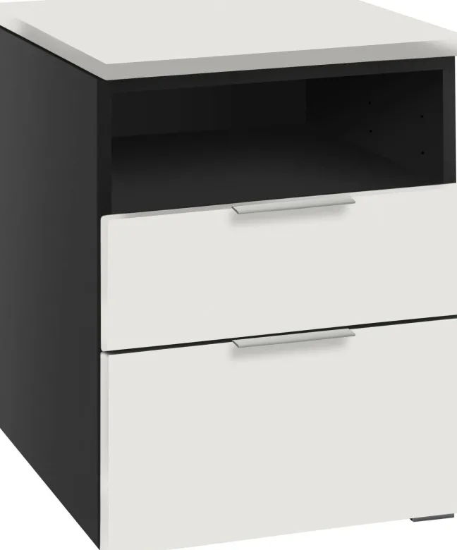 Hasena Dowe Nachttisch weiß/Anthrazit