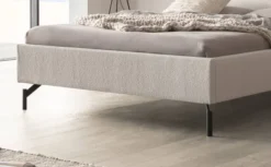 Hasena Marla Polsterbett 180x200cm Anthrazit/Boucle ivory
