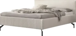 Hasena Marla Polsterbett 180x200cm Anthrazit/Boucle ivory
