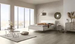 Hasena Nora Polsterbett 180x200cm Anthrazit/Boucle ivory