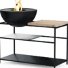 Höfats FIRE KITCHEN Outdoorküche mit BOWL 70 Plancha-Grillset tief