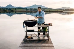 Höfats FIRE KITCHEN Outdoorküche mit BOWL 70 Plancha-Grillset tief