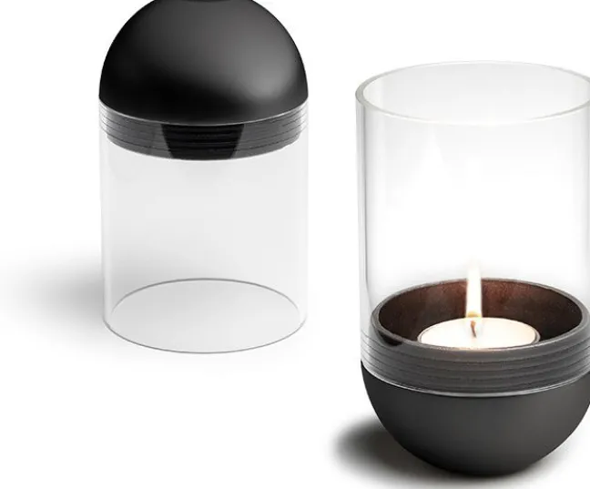 Höfats GRAVITY CANDLE Windlicht schwarz