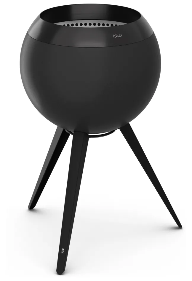 Höfats MOON 45 All Black Feuerkorb mit hohem Fuß schwarz