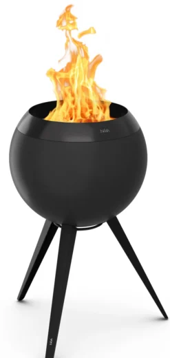 Höfats MOON 45 All Black Feuerkorb mit hohem Fuß schwarz