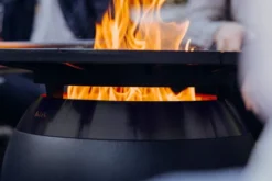 Höfats MOON 45 All Black Plancha-Grillset niedrig