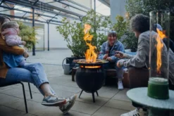 Höfats MOON 45 All Black Plancha-Grillset niedrig