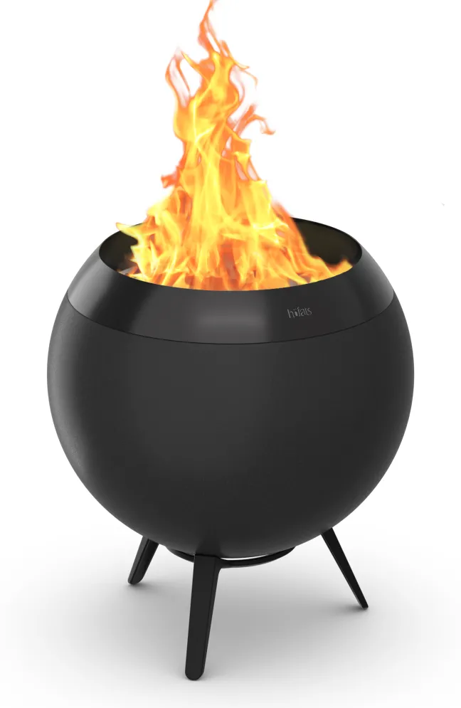Höfats MOON 45 All Black Plancha-Grillset niedrig