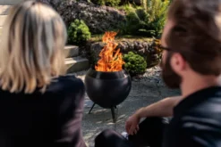 Höfats MOON 45 All Black Plancha-Grillset niedrig