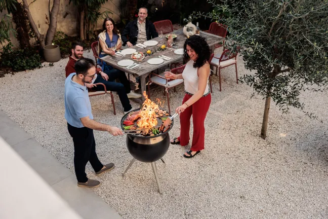 Höfats MOON 55 Plancha-Grillset mit hohem und niedrigem Fuß