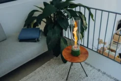 Höfats SPIN AIR 1200 Tischfeuer Emaille grün