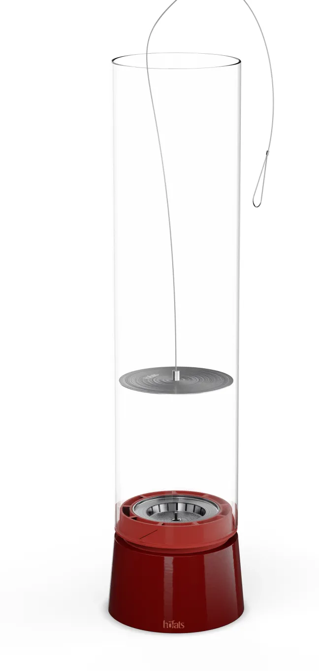 Höfats SPIN AIR 1200 Tischfeuer Emaille rot