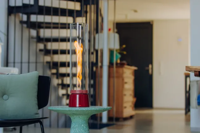 Höfats SPIN AIR 1200 Tischfeuer Emaille rot