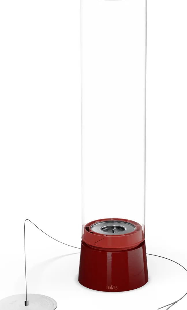 Höfats SPIN AIR 1200 Tischfeuer Emaille rot