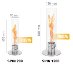 Höfats SPIN 1200 Tischfeuer silber