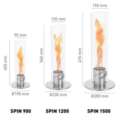 Höfats SPIN 1500 Tischfeuer silber