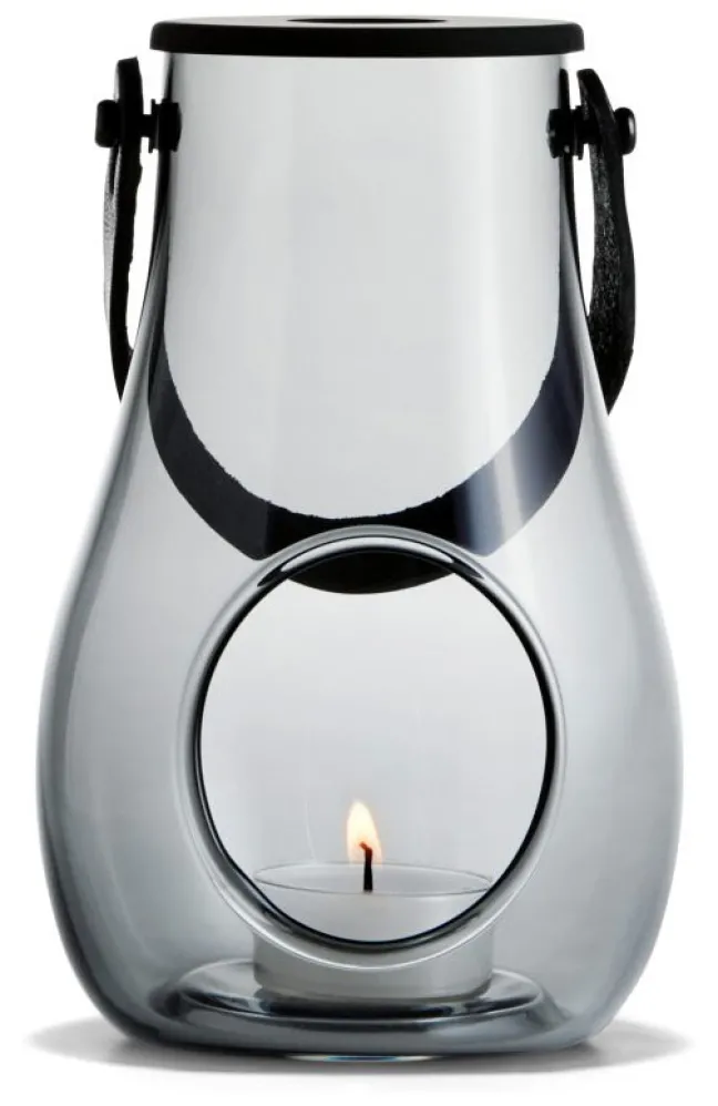 Holmegaard Design With Light Windlicht Laterne smoke H:16 cm