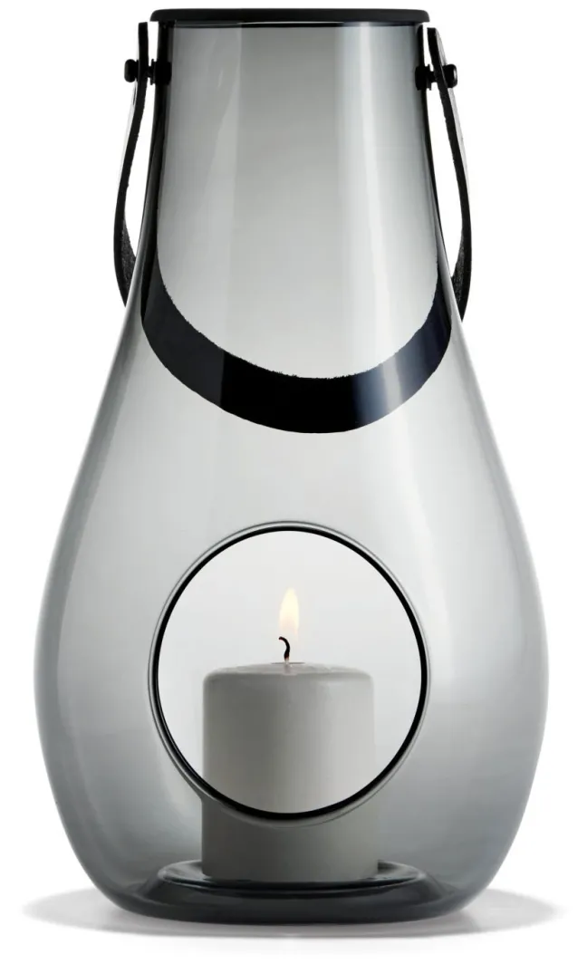 Holmegaard Design With Light Windlicht Laterne smoke H:29 cm