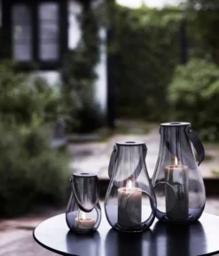 Holmegaard Design With Light Windlicht Laterne smoke H:29 cm