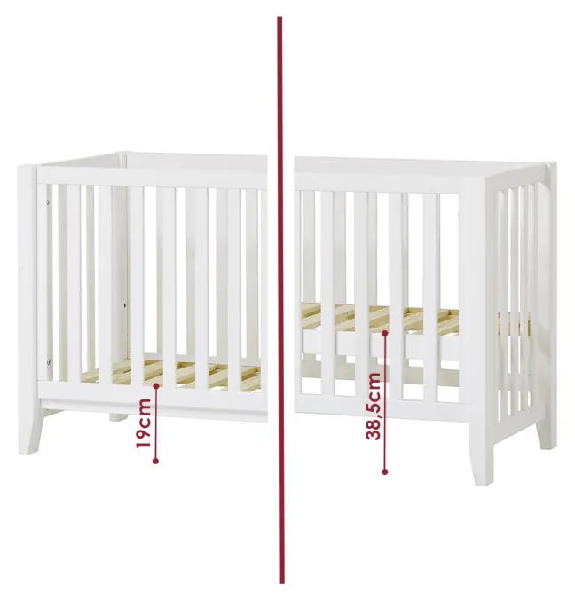 Hoppekids Babybett Anton 60x120cm weiß