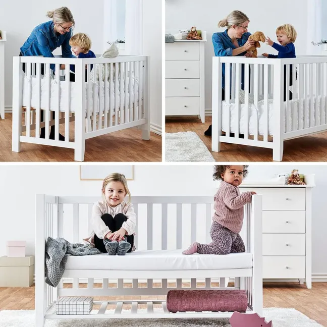 Hoppekids Babybett Anton 60x120cm weiß
